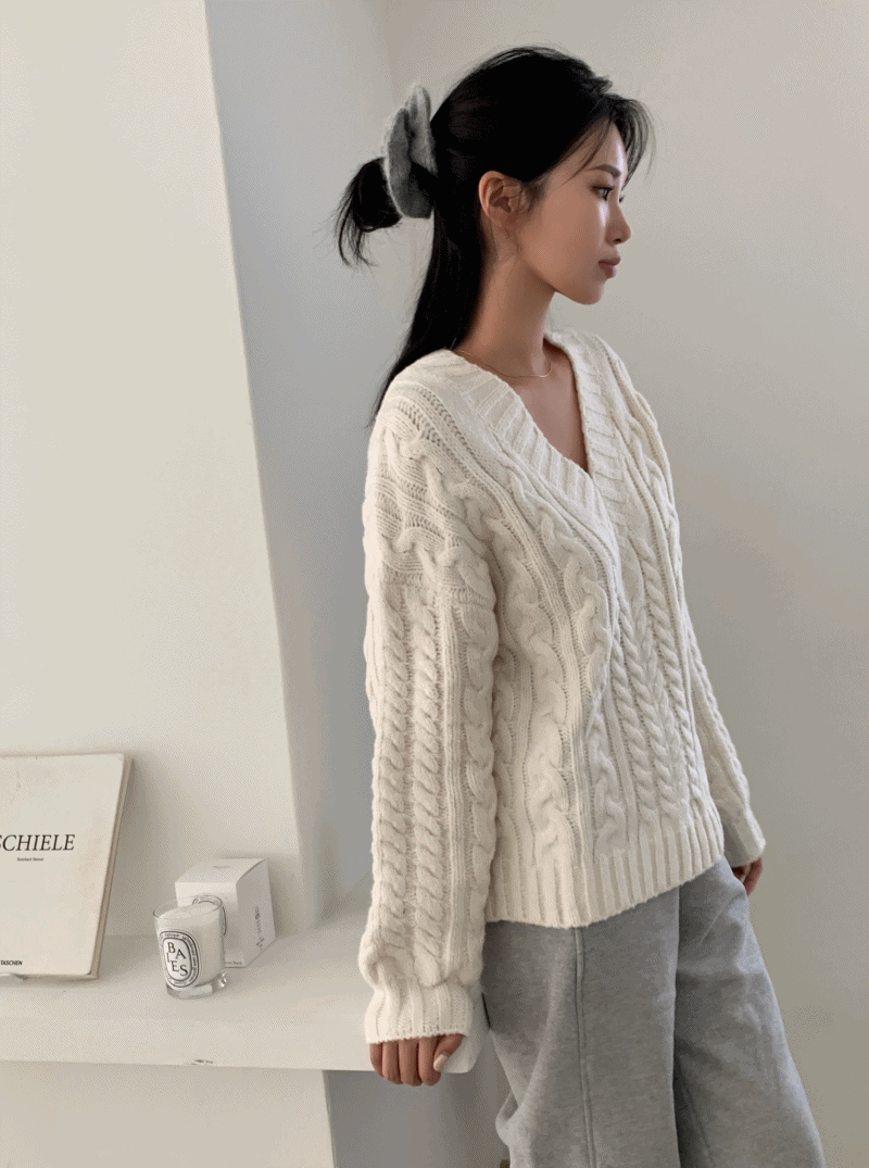 Over Cable Knit (2color) *MD PICK