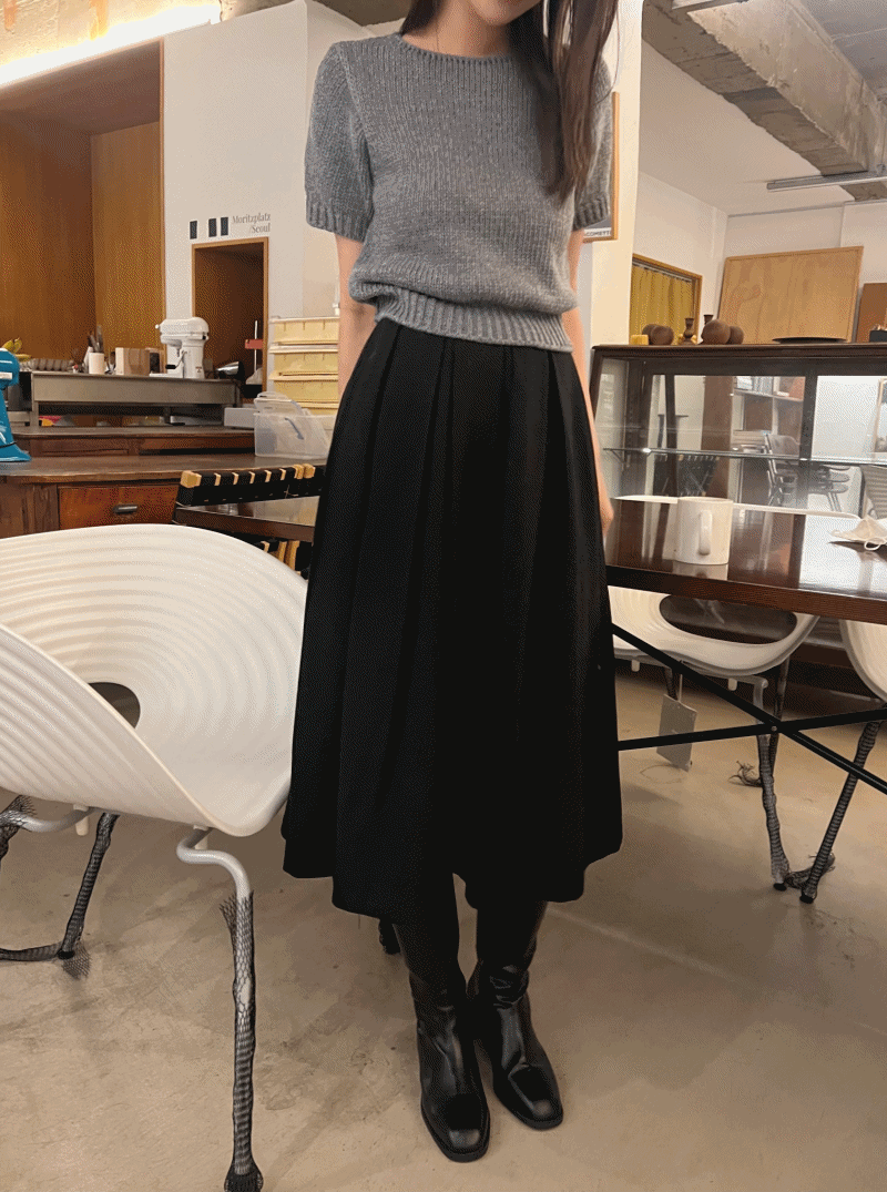 Node Wool Skirt (2color)