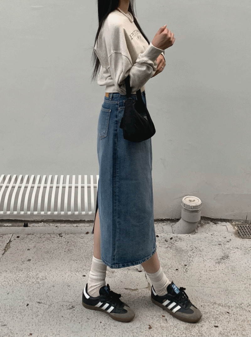 French Denim Skirt